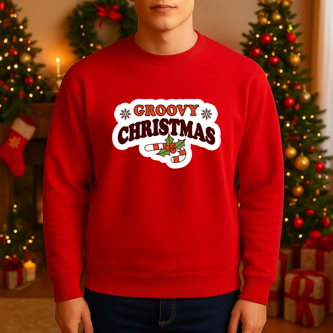 Sweatshirt Estampa Groovy Christmas