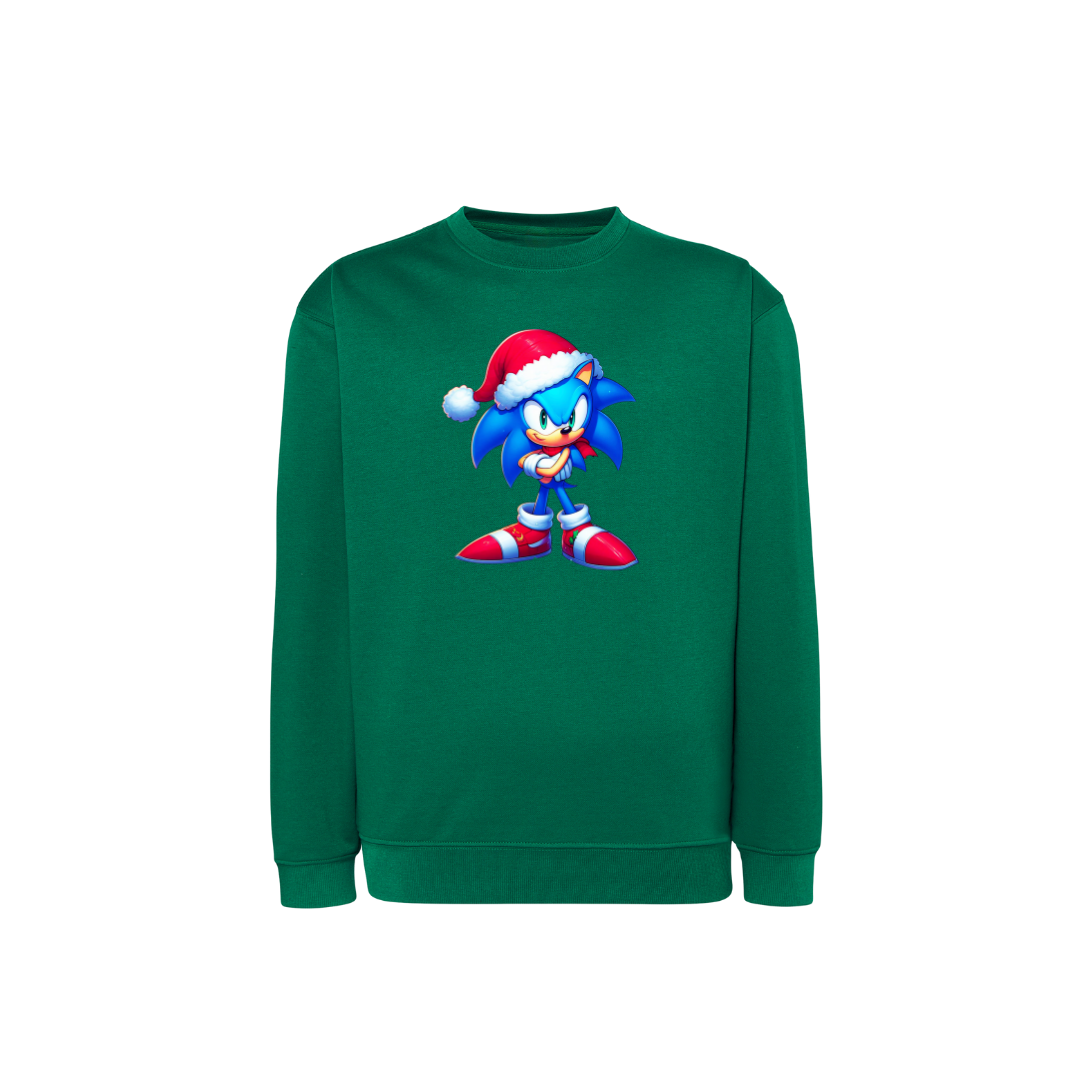 Sweatshirt Estampa De Natal Sonic the Hedgehog