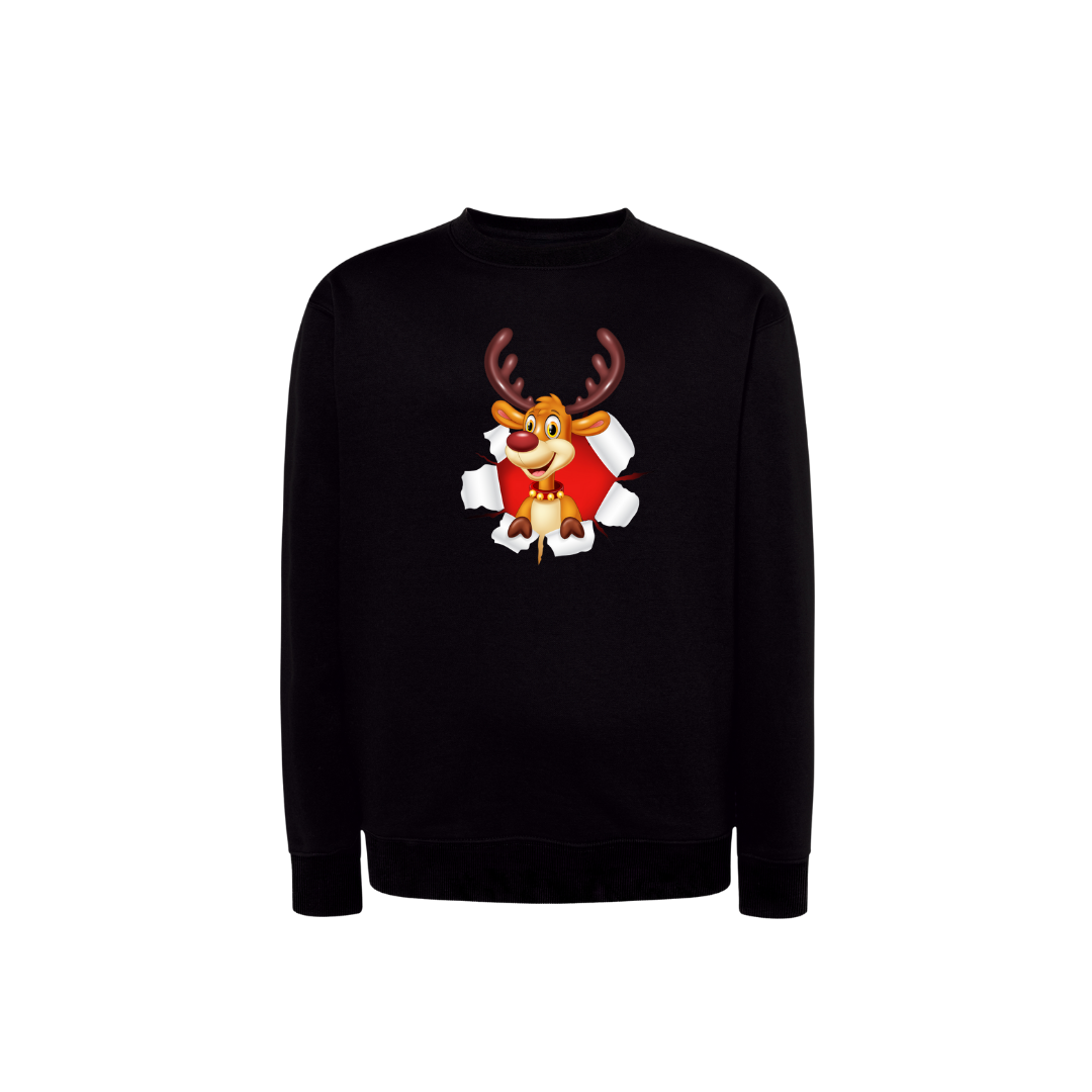 Sweatshirt Estampa Rena De Natal