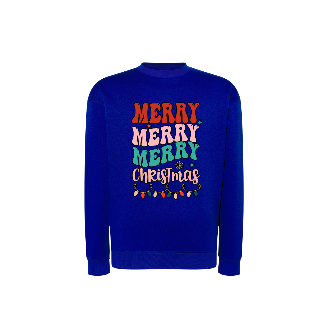 Sweatshirt Estampa De Natal Merry Christmas Luzes