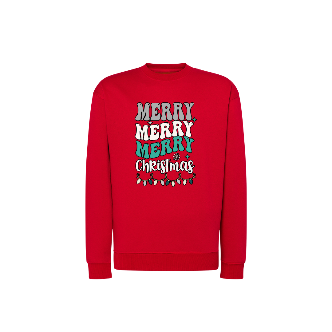 Sweatshirt Estampa De Natal Merry Christmas Luzes