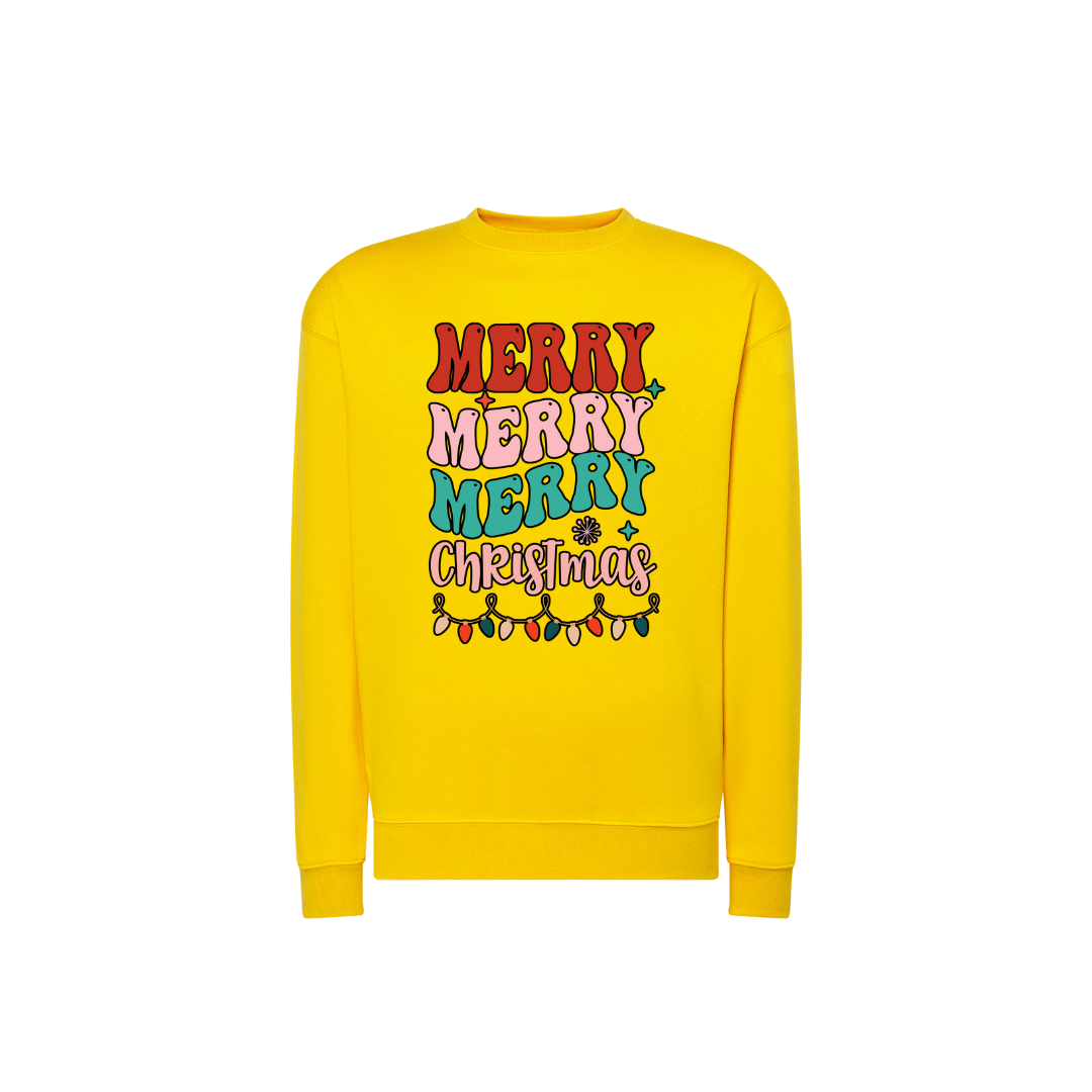Sweatshirt Estampa De Natal Merry Christmas Luzes