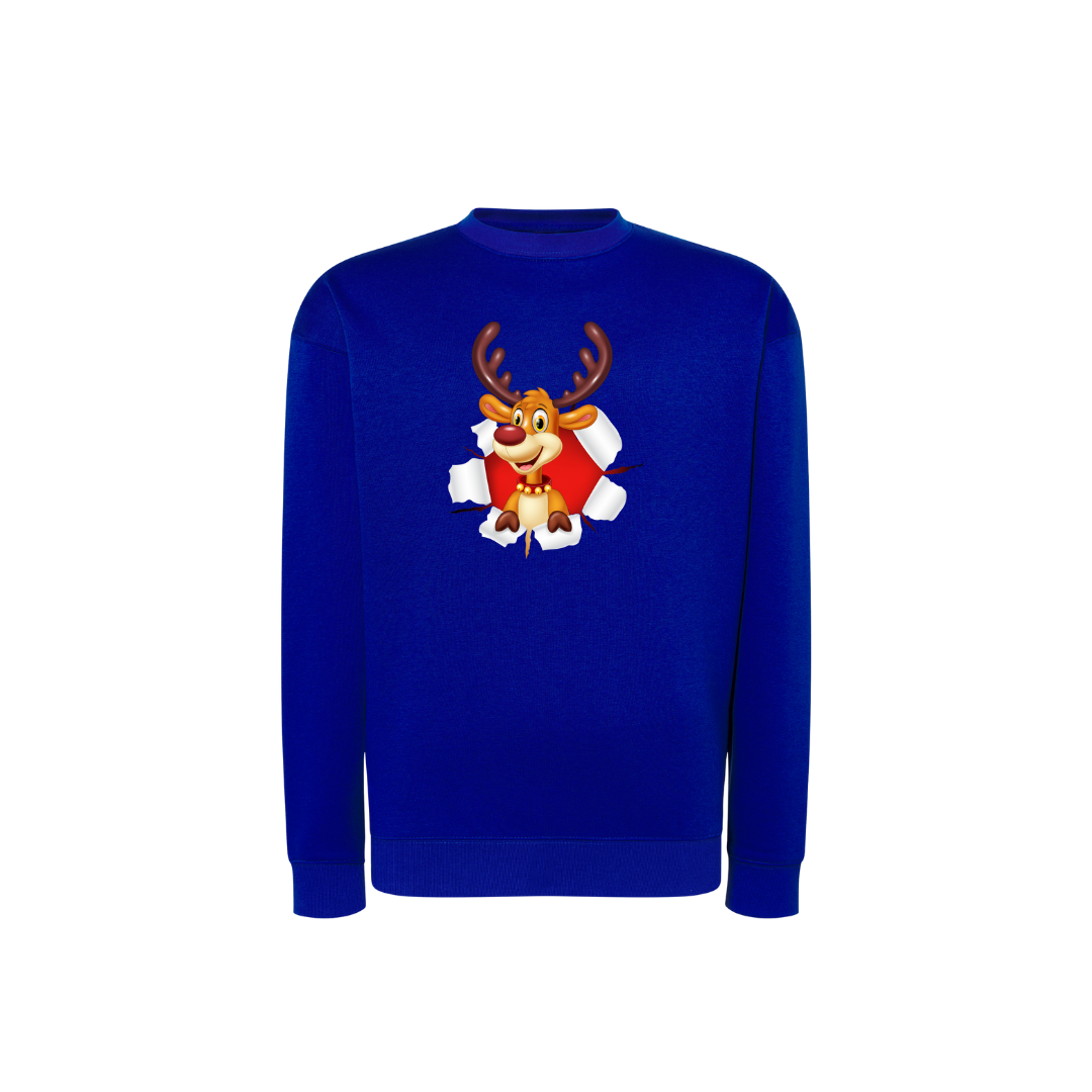 Sweatshirt Estampa Rena De Natal