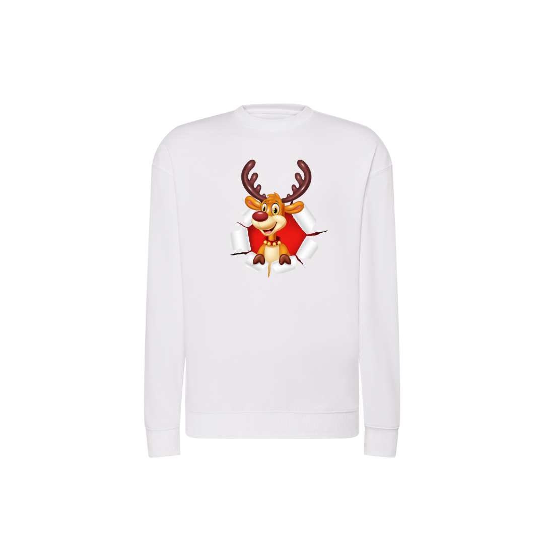 Sweatshirt Estampa Rena De Natal