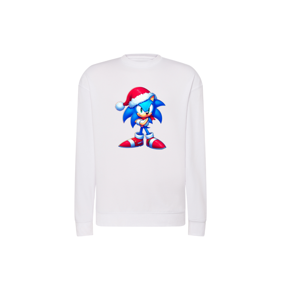 Sweatshirt Estampa De Natal Sonic the Hedgehog