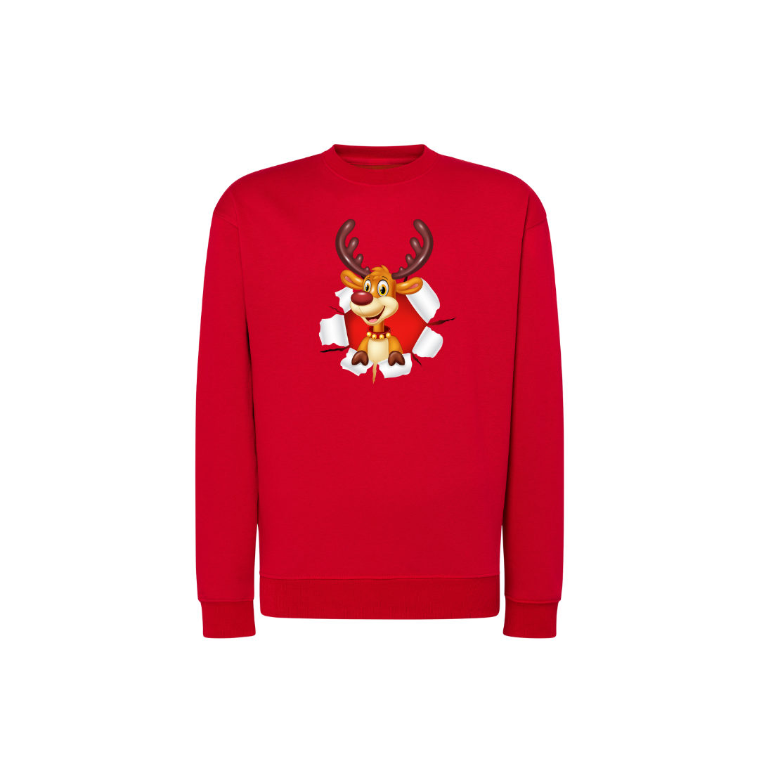 Sweatshirt Estampa Rena De Natal