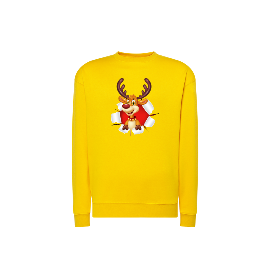 Sweatshirt Estampa Rena De Natal