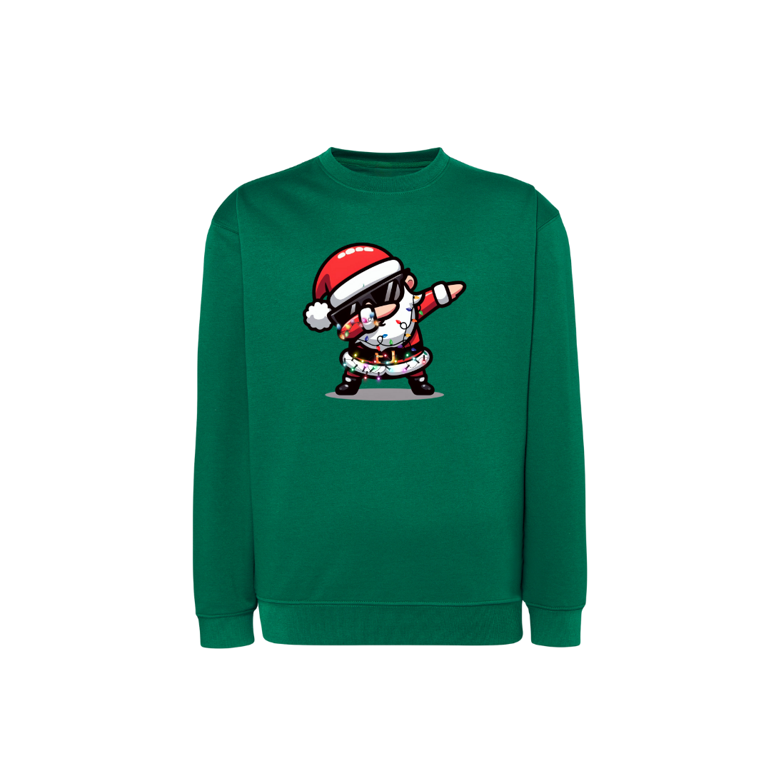 Sweatshirt Estampa De Natal Papai Noel De Òculos
