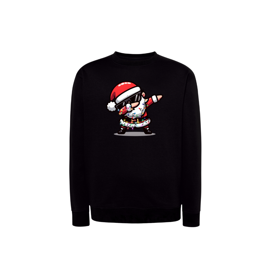Sweatshirt Estampa De Natal Papai Noel De Òculos