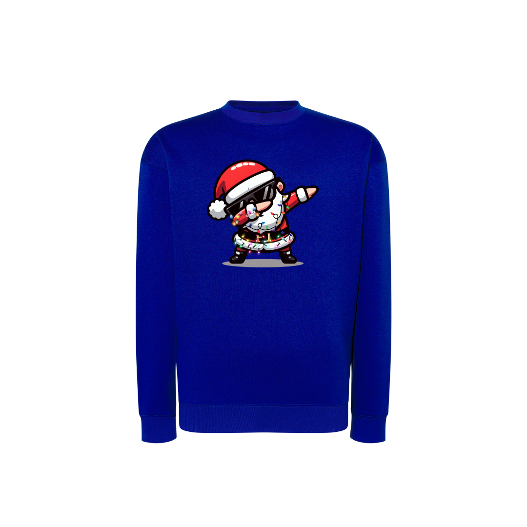 Sweatshirt Estampa De Natal Papai Noel De Òculos