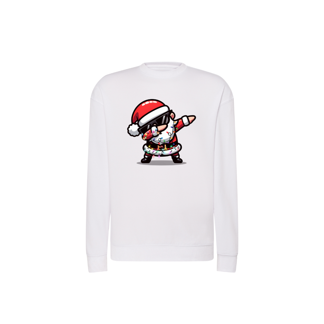 Sweatshirt Estampa De Natal Papai Noel De Òculos