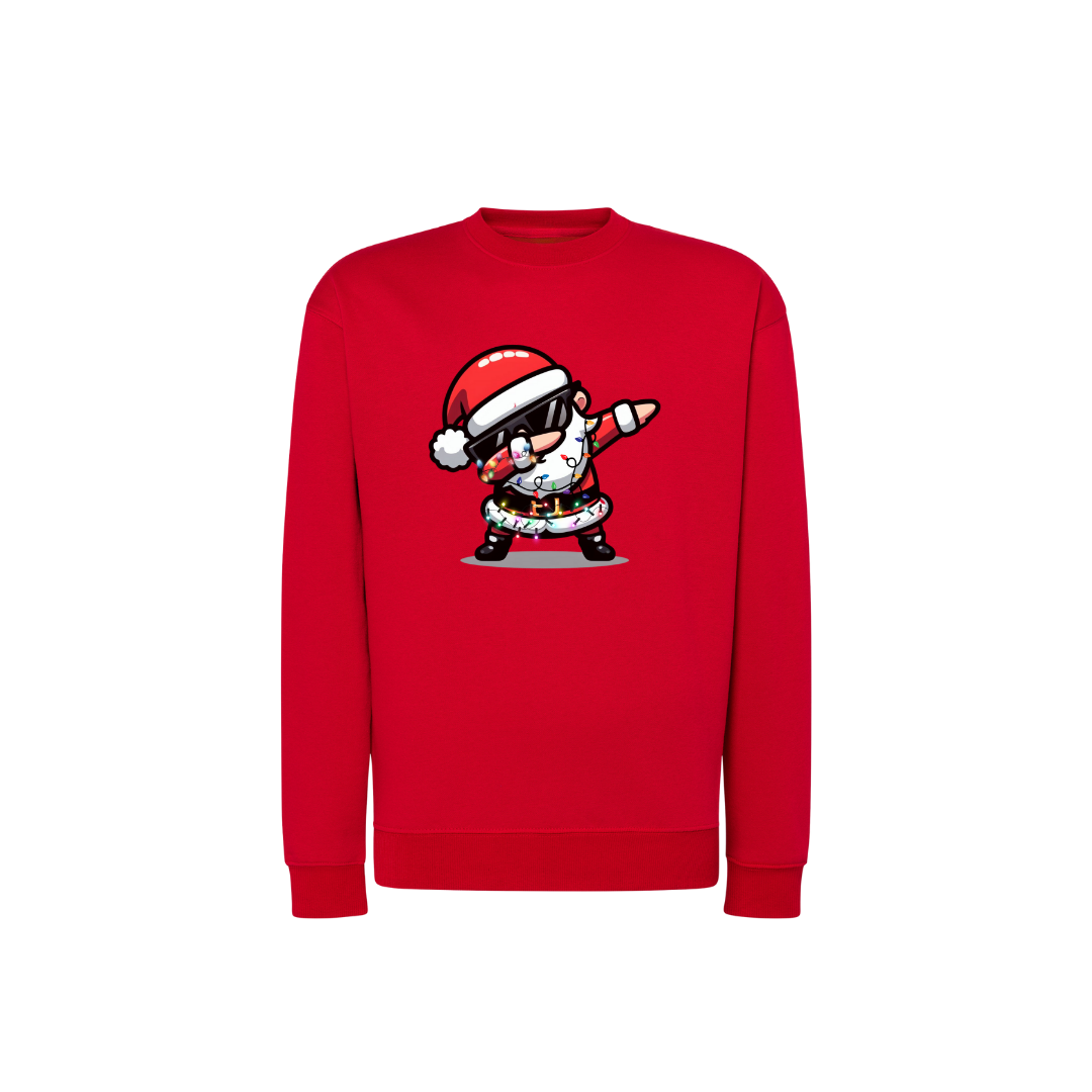 Sweatshirt Estampa De Natal Papai Noel De Òculos