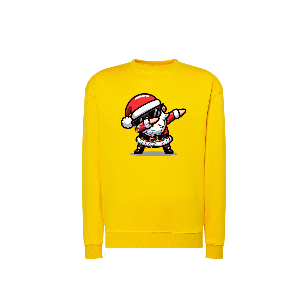 Sweatshirt Estampa De Natal Papai Noel De Òculos
