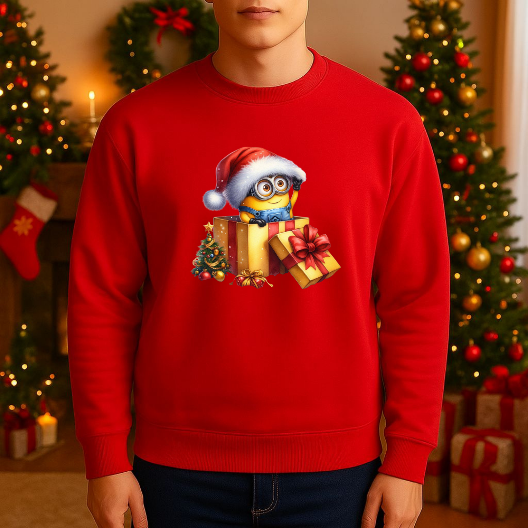 Sweatshirt Estampa De Natal Minions