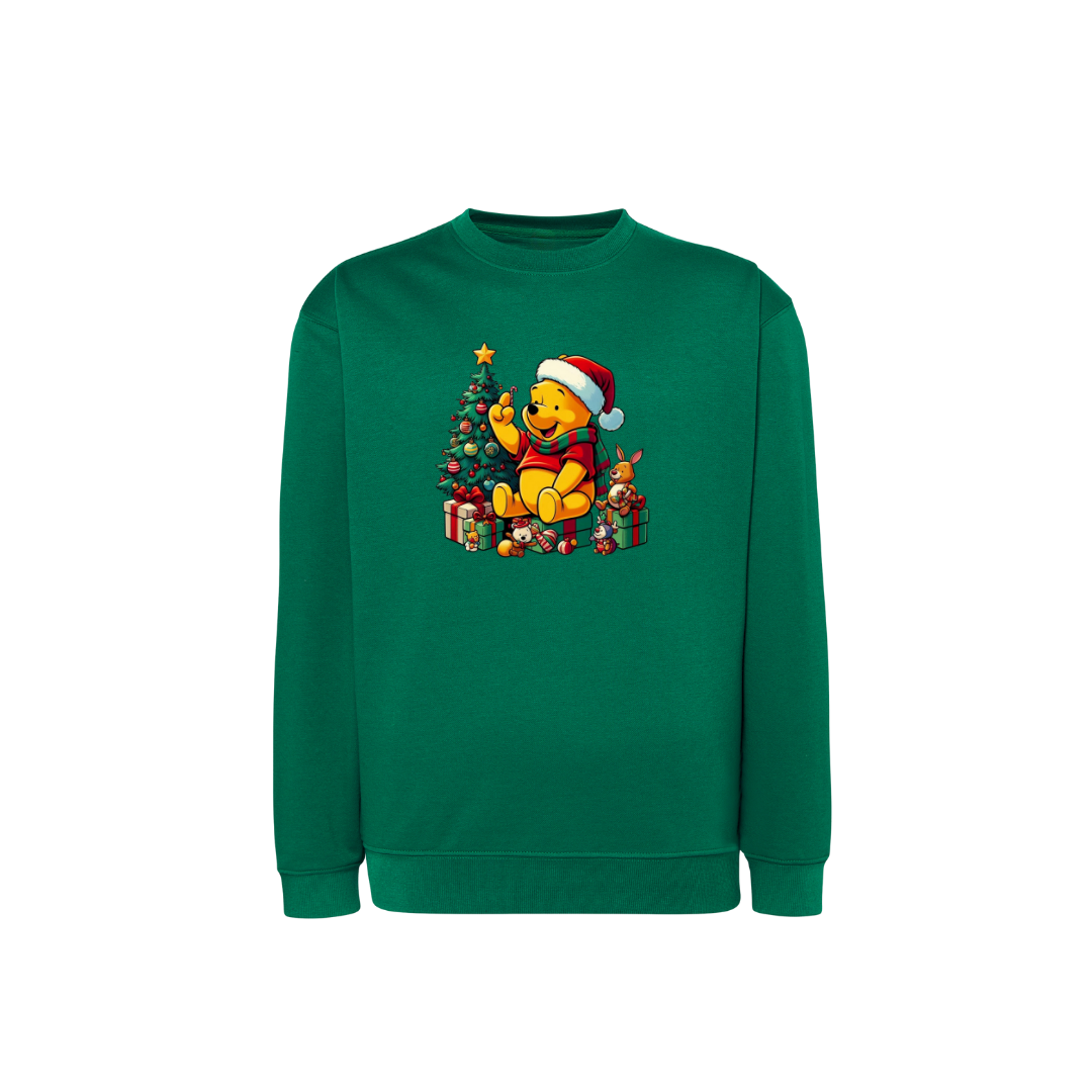 Sweatshirt Estampa De Natal Ursinho Pooh