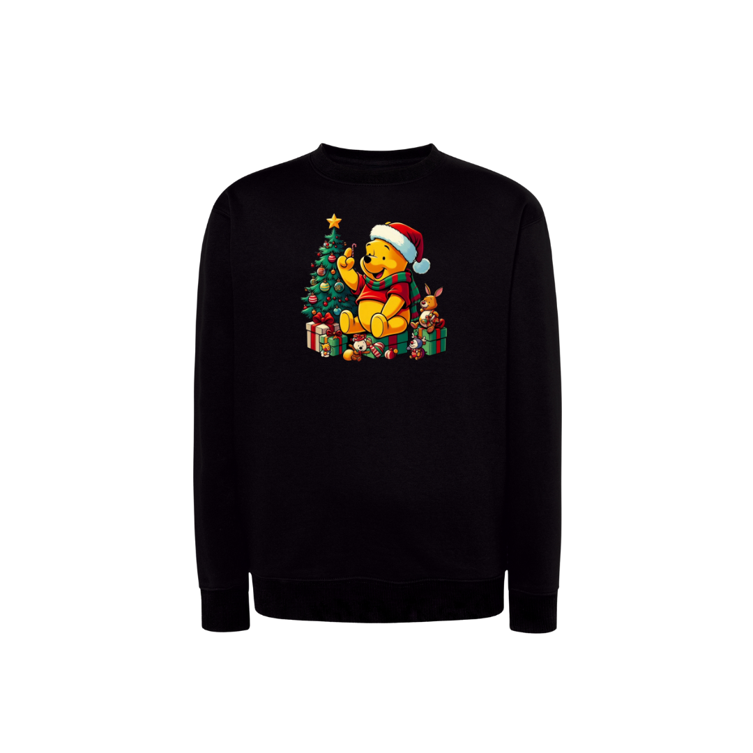 Sweatshirt Estampa De Natal Ursinho Pooh