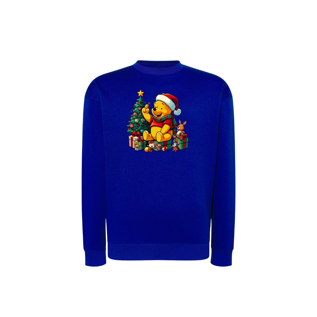 Sweatshirt Estampa De Natal Ursinho Pooh