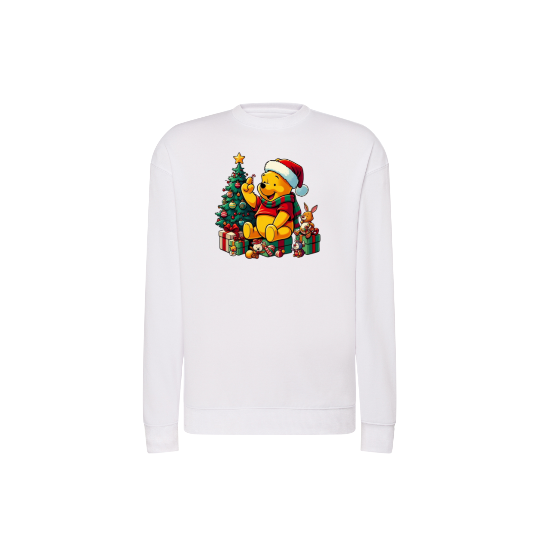 Sweatshirt Estampa De Natal Ursinho Pooh
