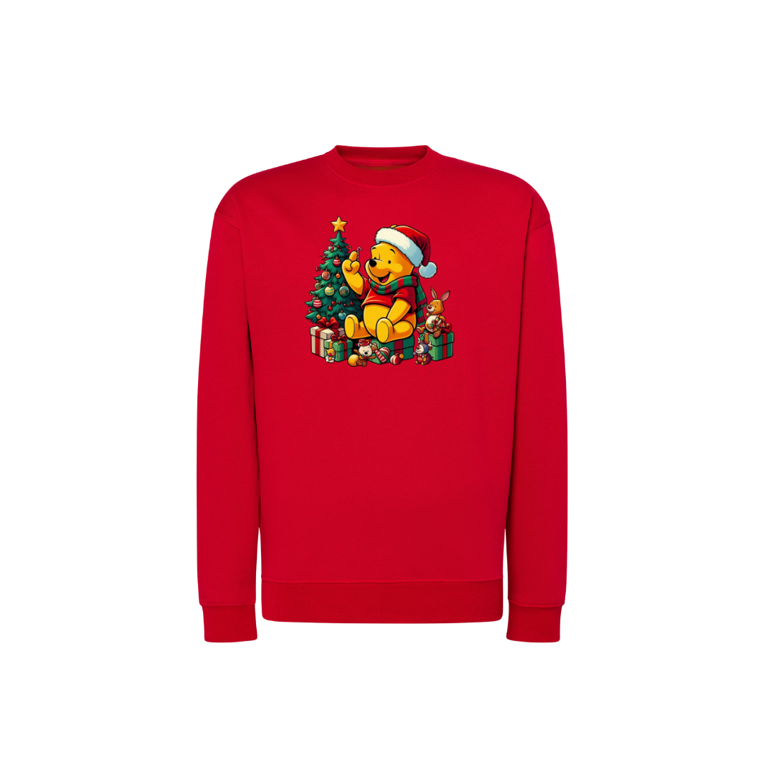 Sweatshirt Estampa De Natal Ursinho Pooh