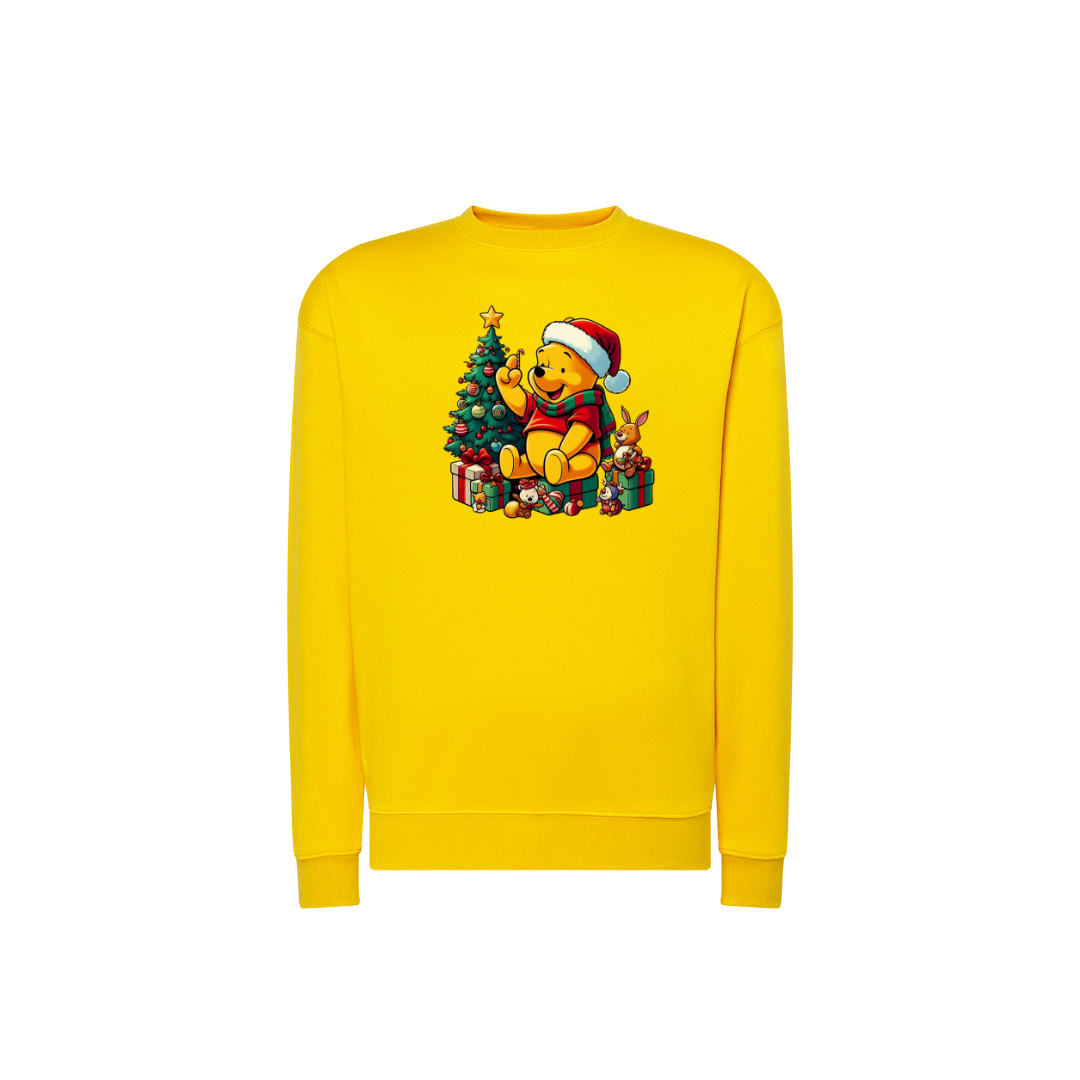 Sweatshirt Estampa De Natal Ursinho Pooh