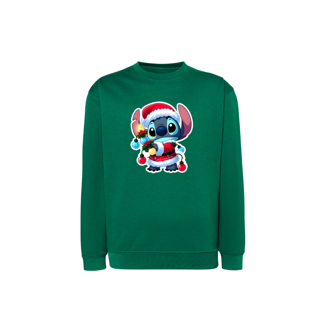 Sweatshirt Estampa De Natal Stitch