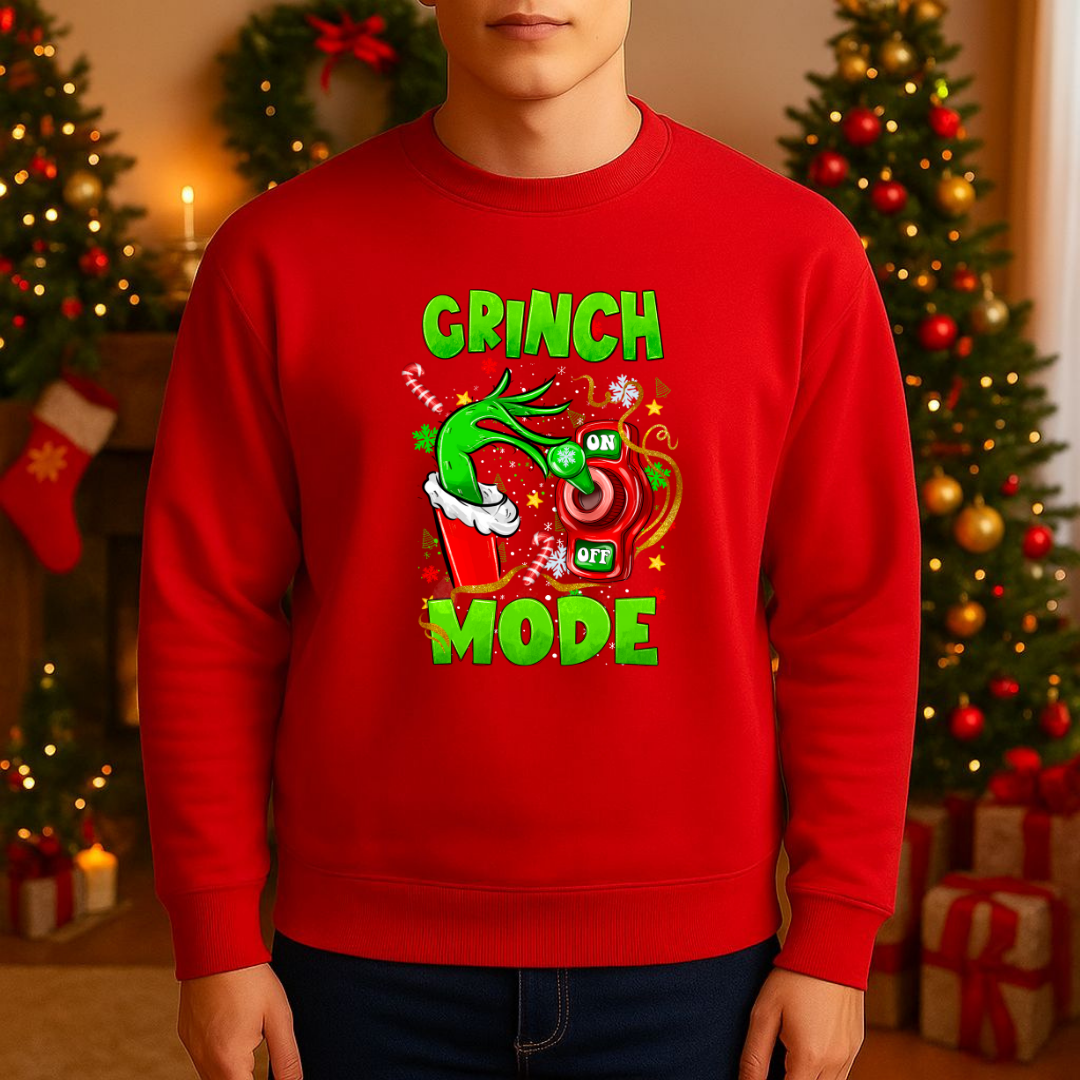 Sweatshirt Estampa De Natal Grinch Mode