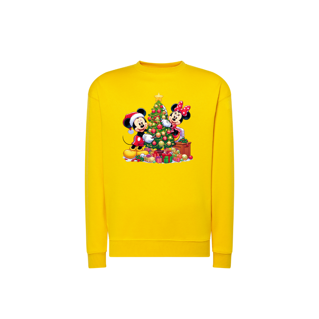 Sweatshirt Estampa De Natal Mickey e Minnie