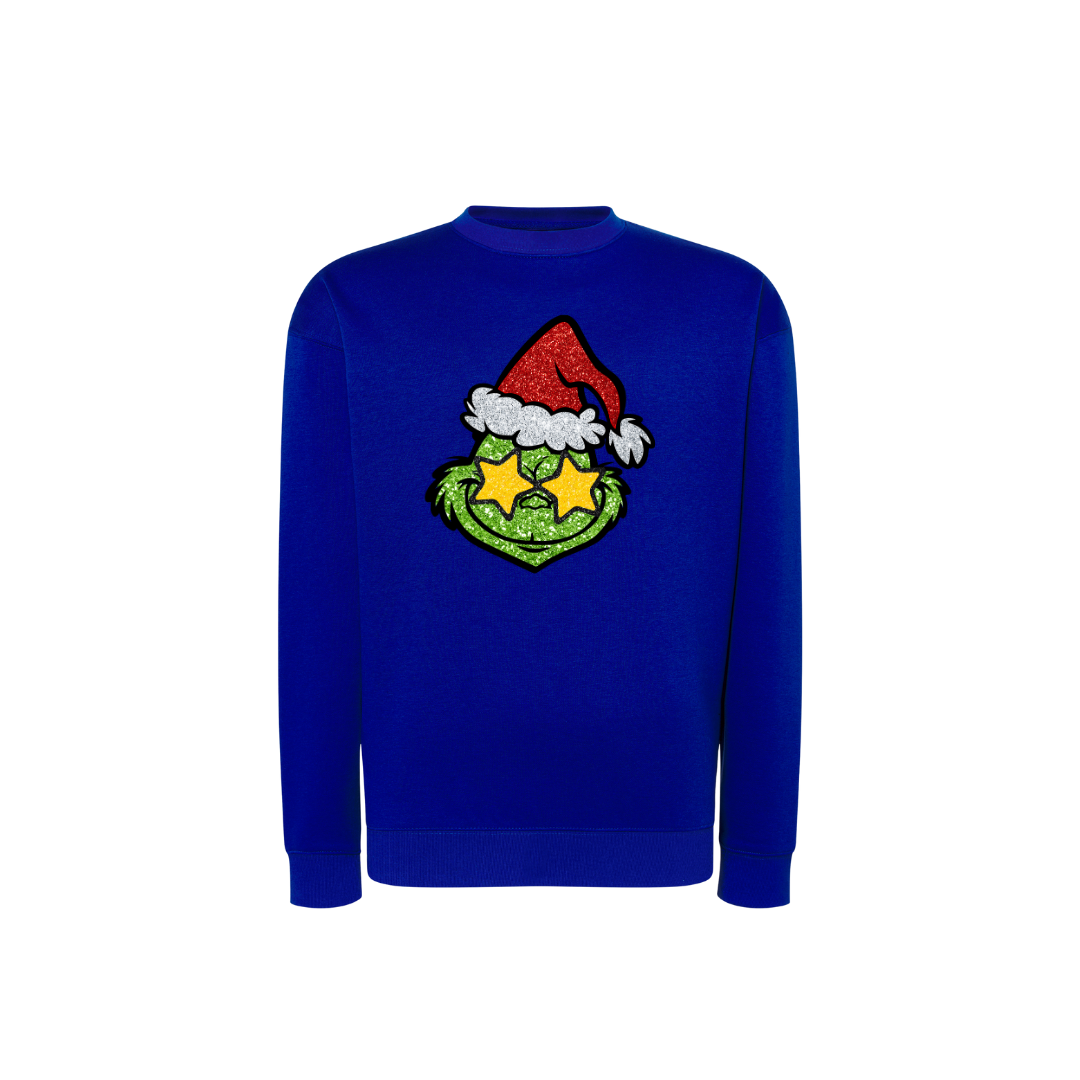 Sweatshirt Estampa De Natal Grinch Glitter