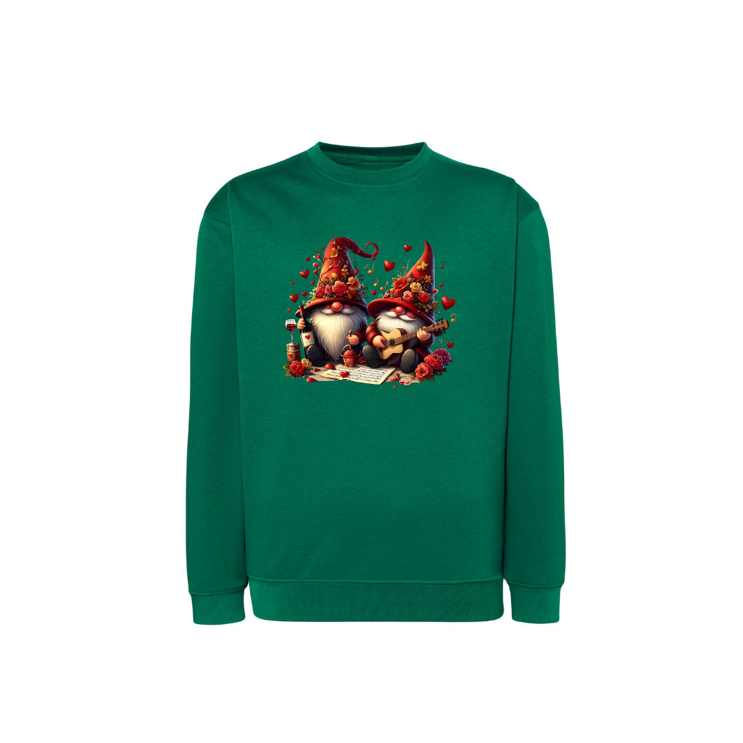 Sweatshirt Estampa De Natal Gnome e Vinhos