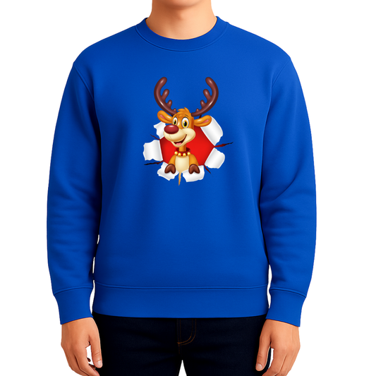 Sweatshirt Estampa Rena De Natal