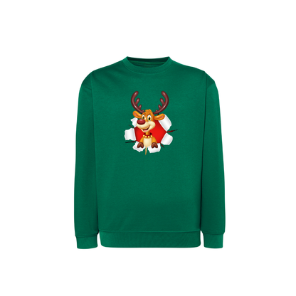 Sweatshirt Estampa Rena De Natal