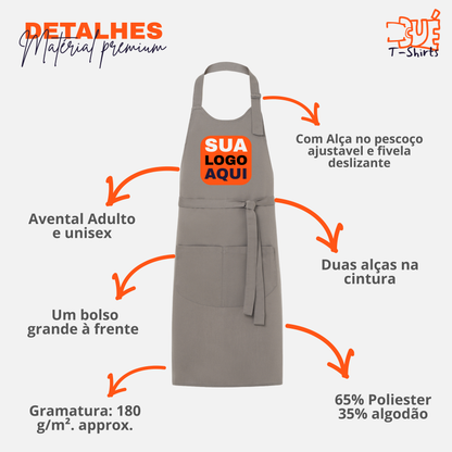 Avental Adulto Unissexo Personalizado