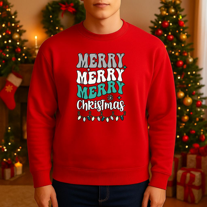 Sweatshirt Estampa De Natal Merry Christmas Luzes