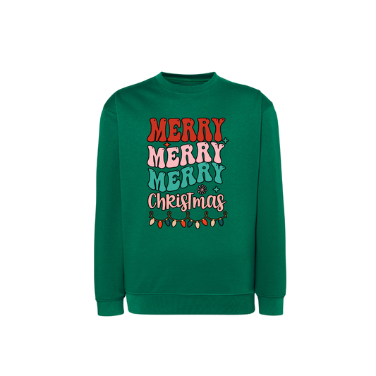 Sweatshirt Estampa De Natal Merry Christmas Luzes