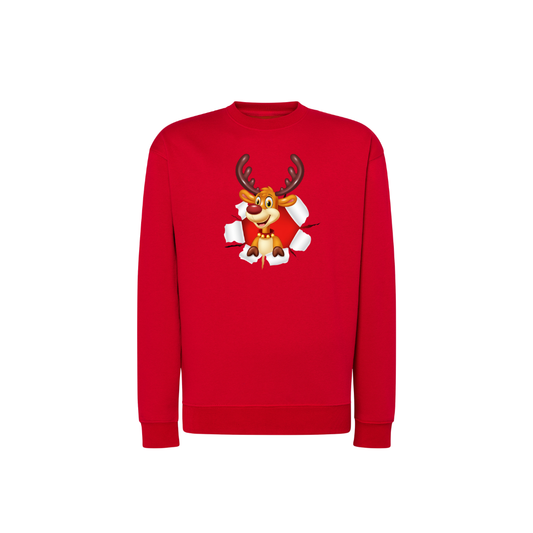 Sweatshirt Estampa Rena De Natal