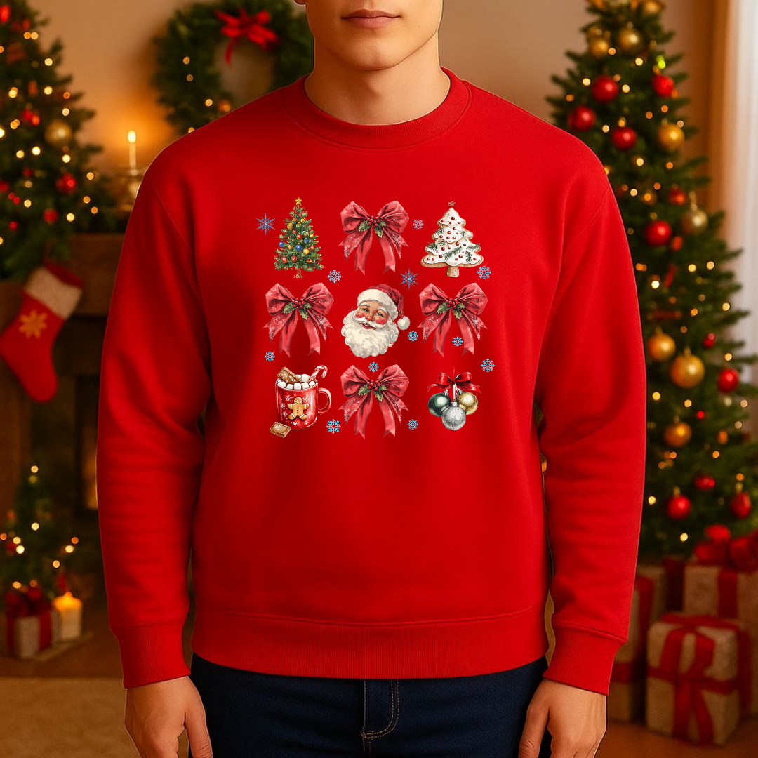 Sweatshirt Estampa De Natal Delicada