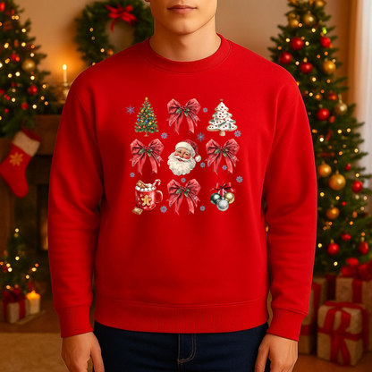 Sweatshirt Estampa De Natal Delicada