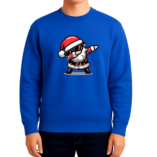 Sweatshirt Estampa De Natal Papai Noel De Òculos
