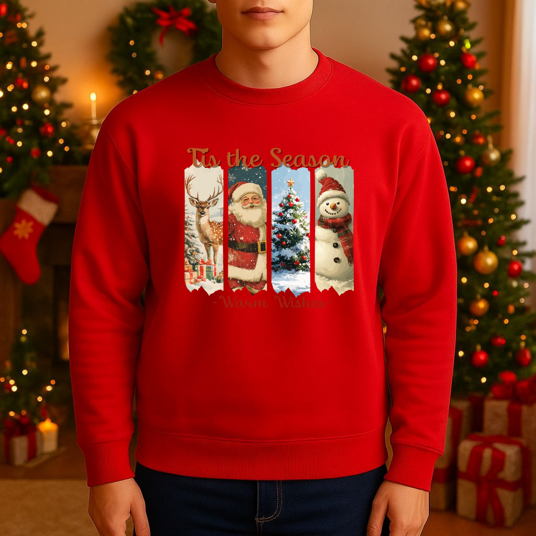 Sweatshirt Estampa De Natal 4 Estações