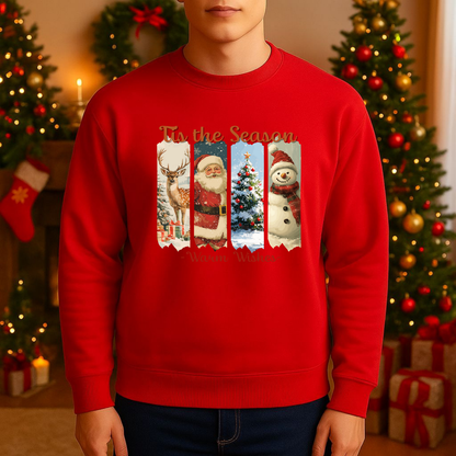 Sweatshirt Estampa De Natal 4 Estações