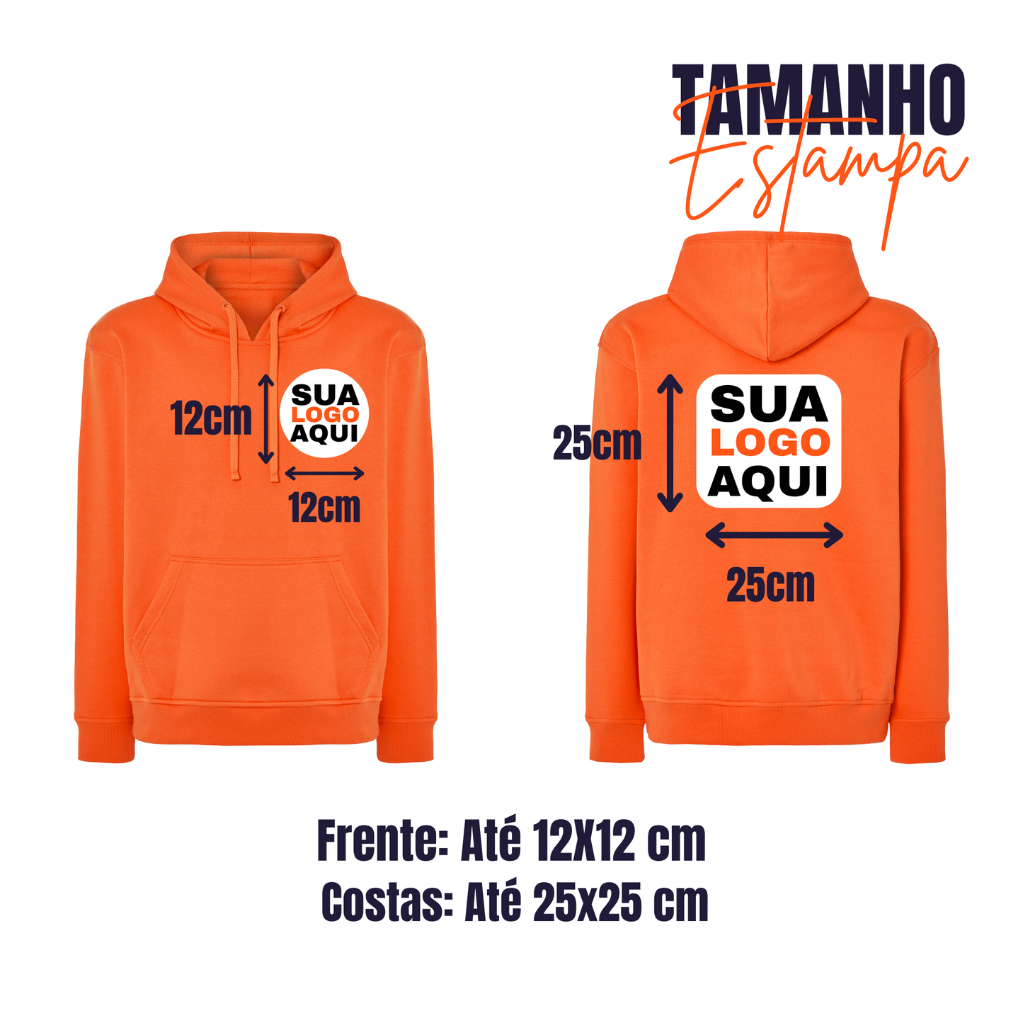 Sweartshirts Com Capuz Unissexo Estampa Frente e Costas