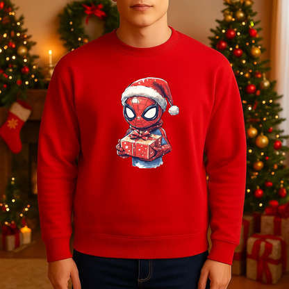 Sweatshirt Estampa De Natal Homem-Aranha