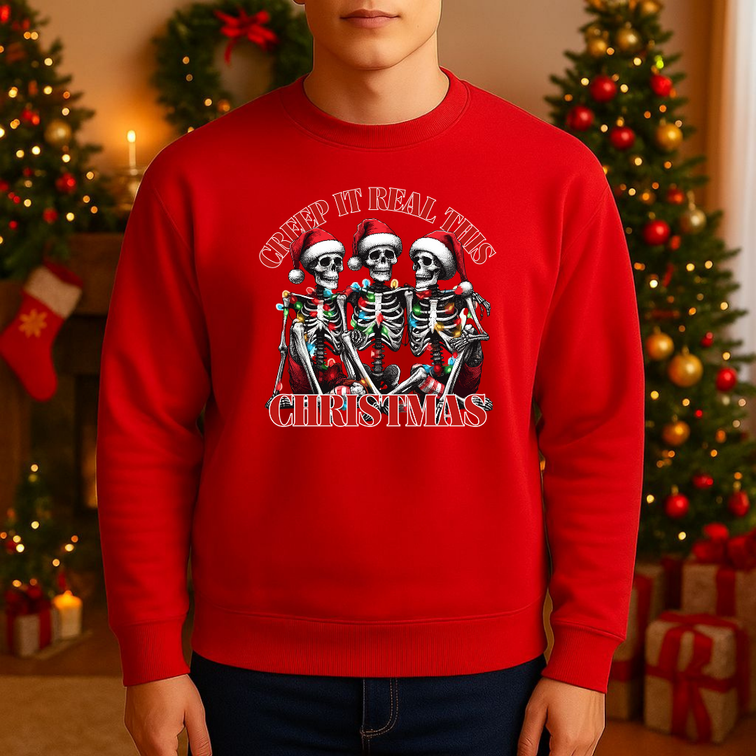 Sweatshirt Estampa De Natal Creep It Real This Christmas
