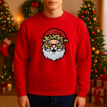 Sweatshirt Estampa Papai Noel Brilhoso