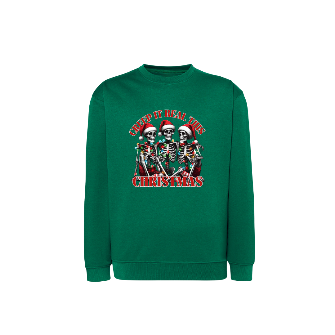 Sweatshirt Estampa De Natal Creep It Real This Christmas