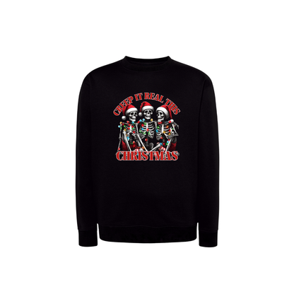 Sweatshirt Estampa De Natal Creep It Real This Christmas