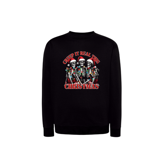 Sweatshirt Estampa De Natal Creep It Real This Christmas