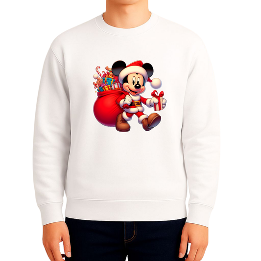 Sweatshirt Estampa De Natal Mickey Mouse