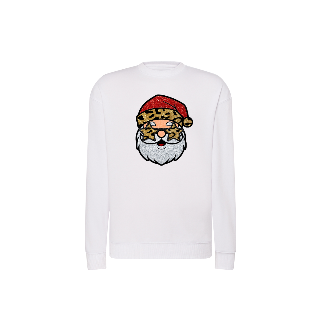 Sweatshirt Estampa Papai Noel Brilhoso