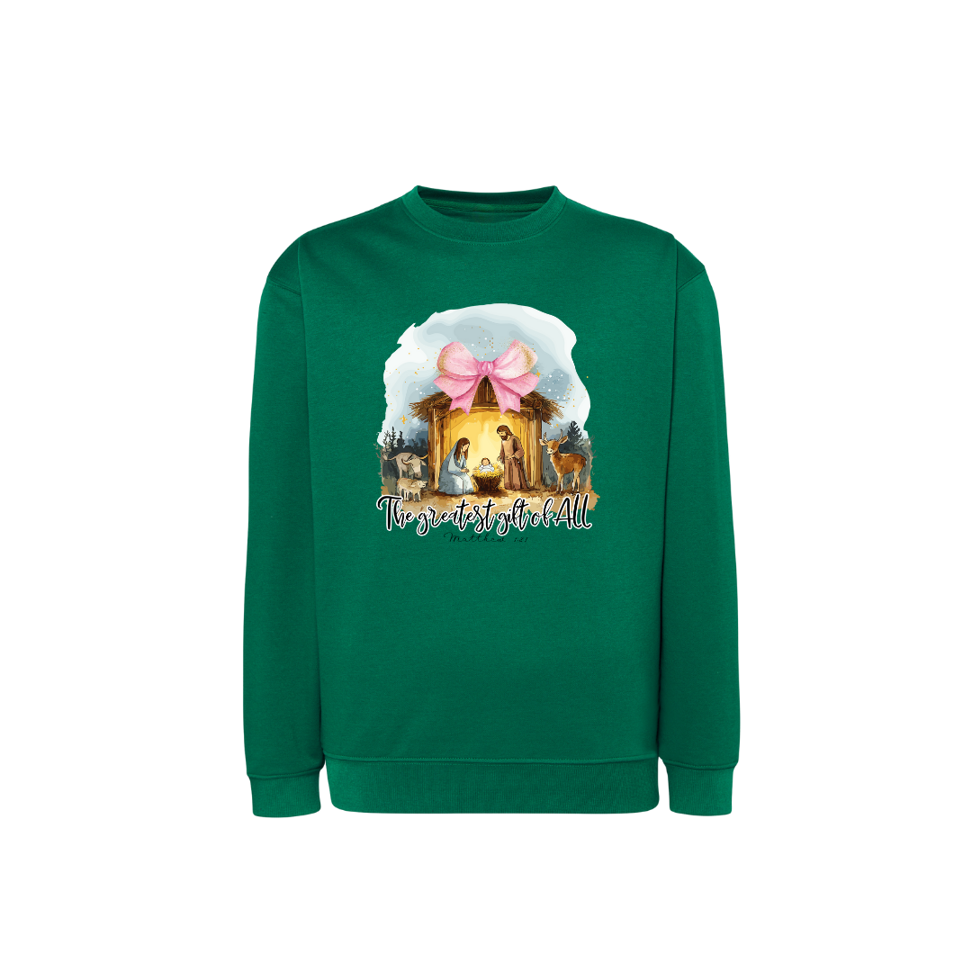 Sweatshirt Estampa De Natal Família Sagrada
